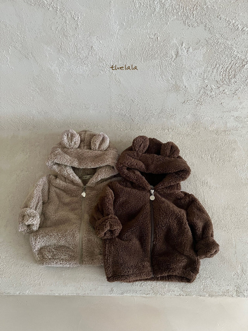 thelala / boa bear zip-up