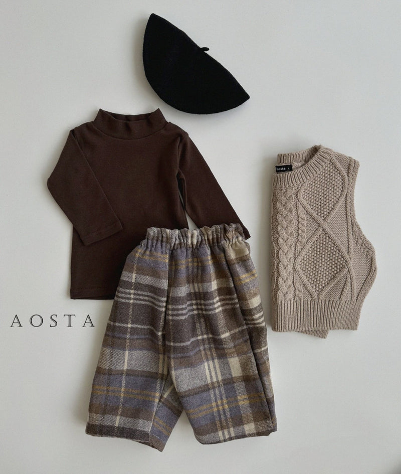aosta / wool check pants
