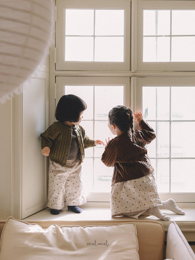 melmel / printed corduroy pants【for kids, jr.】