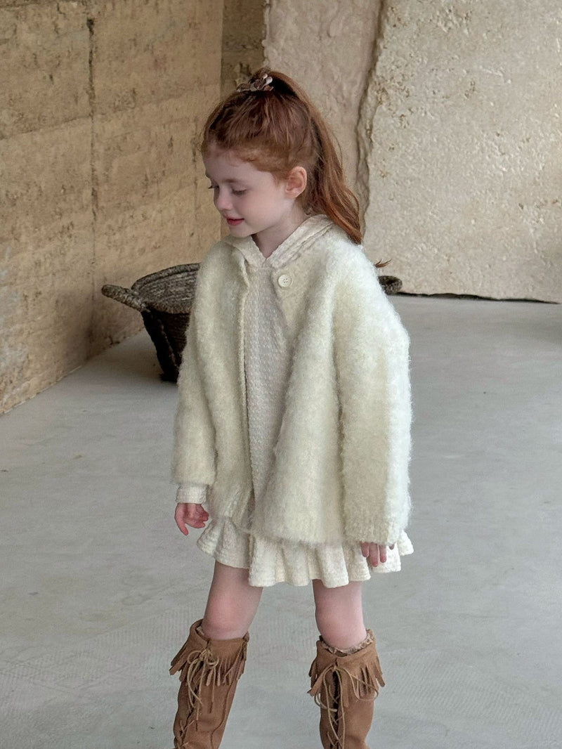 otaly / fluffy cardigan coat【for kids , jr】(no.5676)