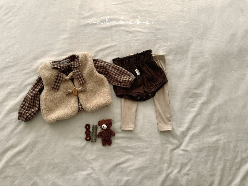 valubebe / check ribbon blouse【for baby, kids 】