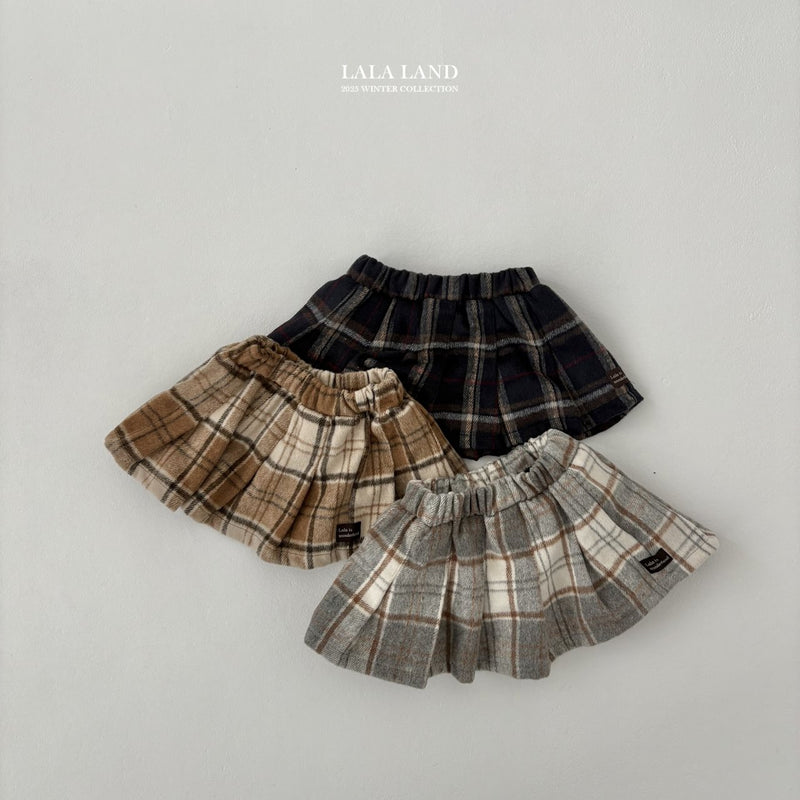 lalaland / bucket check skirt【for kids】