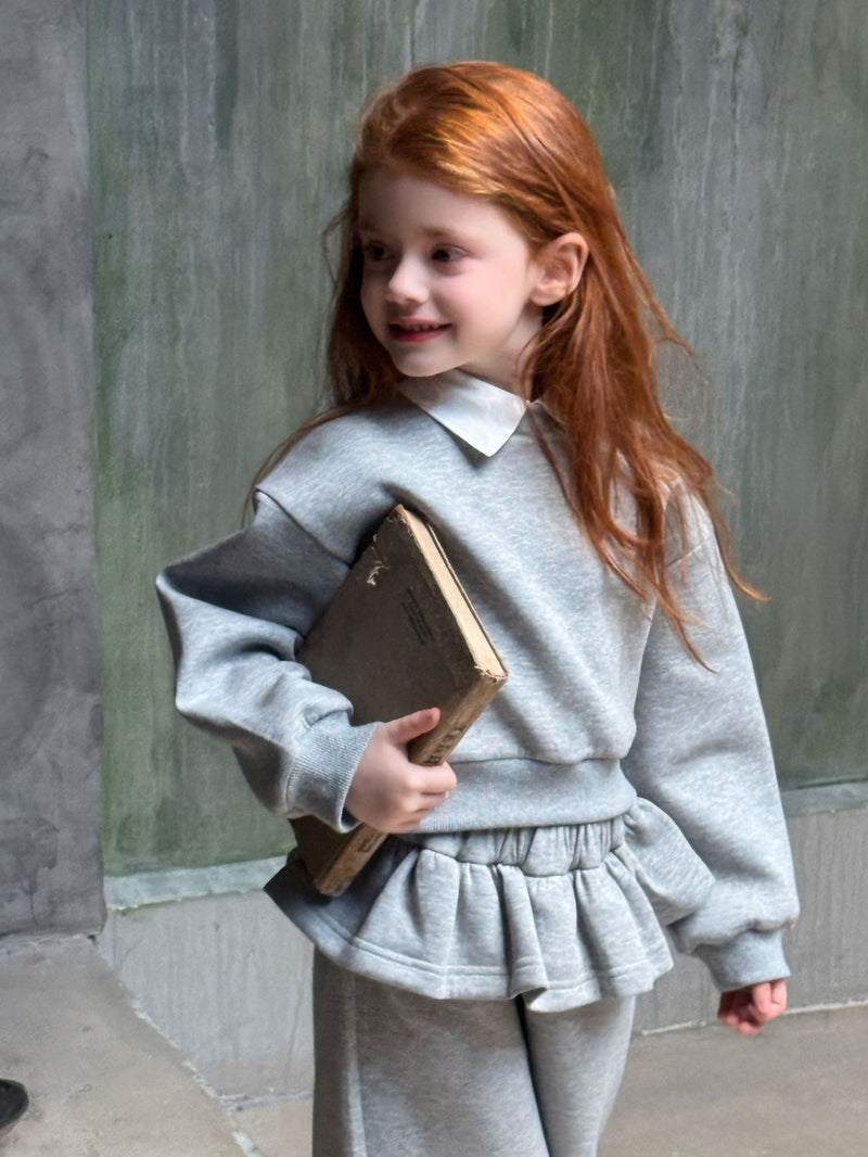 otaly /  collar mtm frill pants set【for kids , jr】(no.5716)
