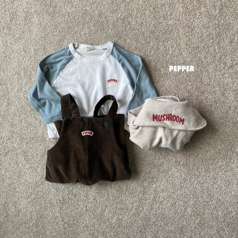 pepper / pepper corduroy overall