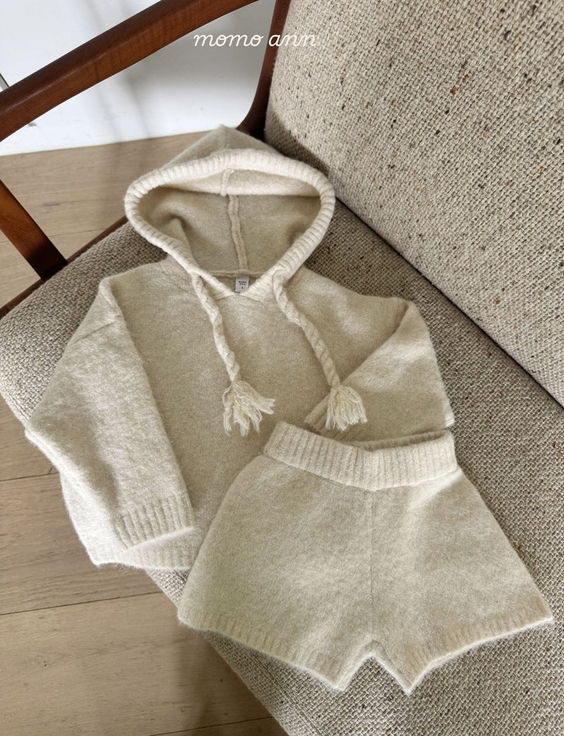 momo ann /  knit hood set【for kids &adult】