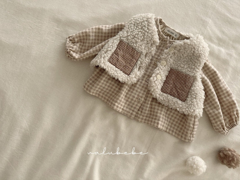 valubebe / pichi check shirt【for baby, kids 】