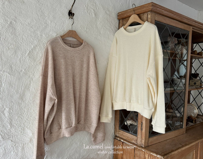 la camel  / adult knit tee【for adult】