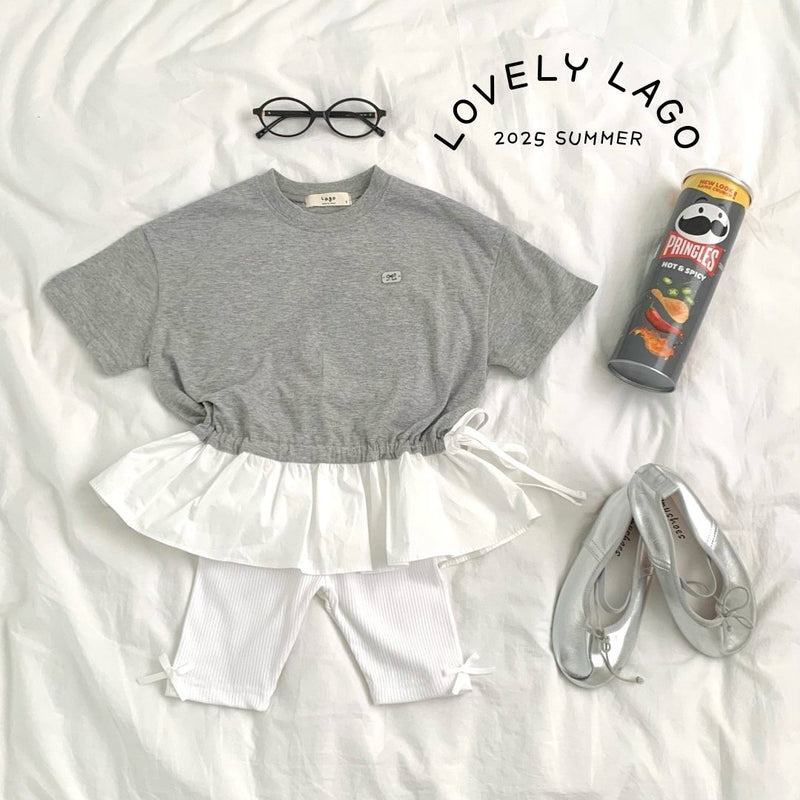 lago / frill string long t【for kids, jr &mom】