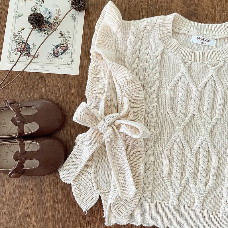 cable knit vest【for kids, jr. 】