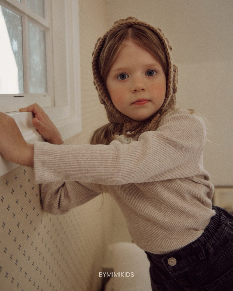by mimi  / knit bonnet【for kids , jr】