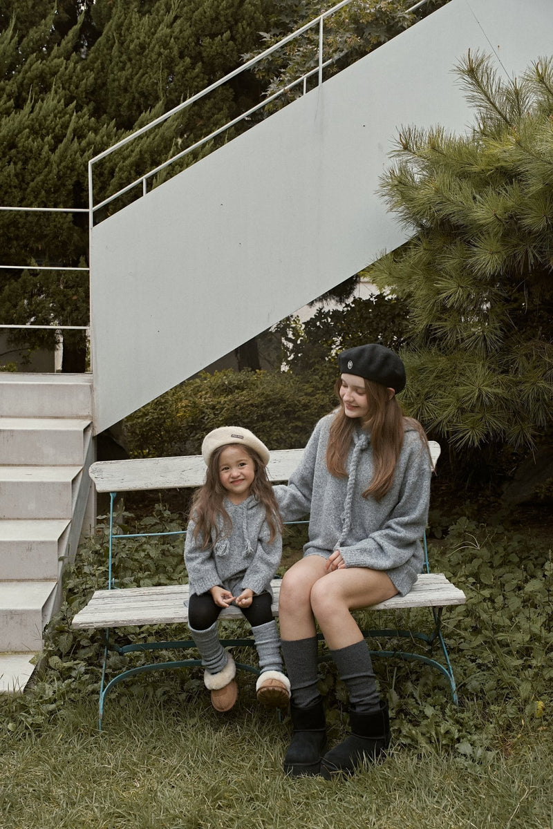 momo ann /  knit hood set【for kids &adult】