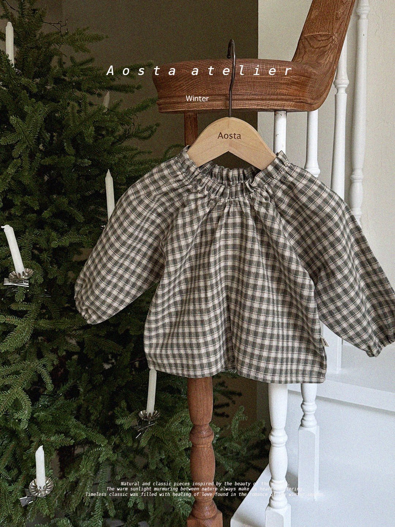 aosta / le check blouse