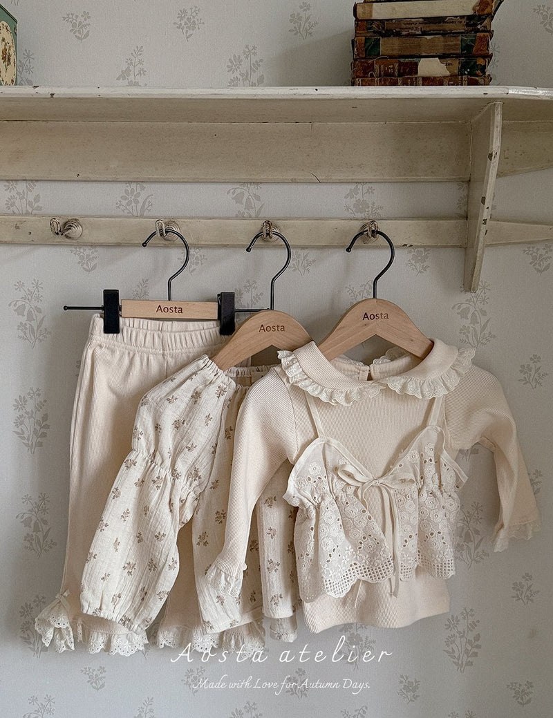 aosta /  lace ribbon vest【for baby&kids】
