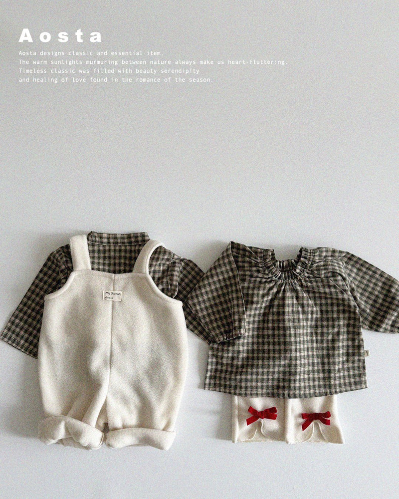 aosta / le check blouse