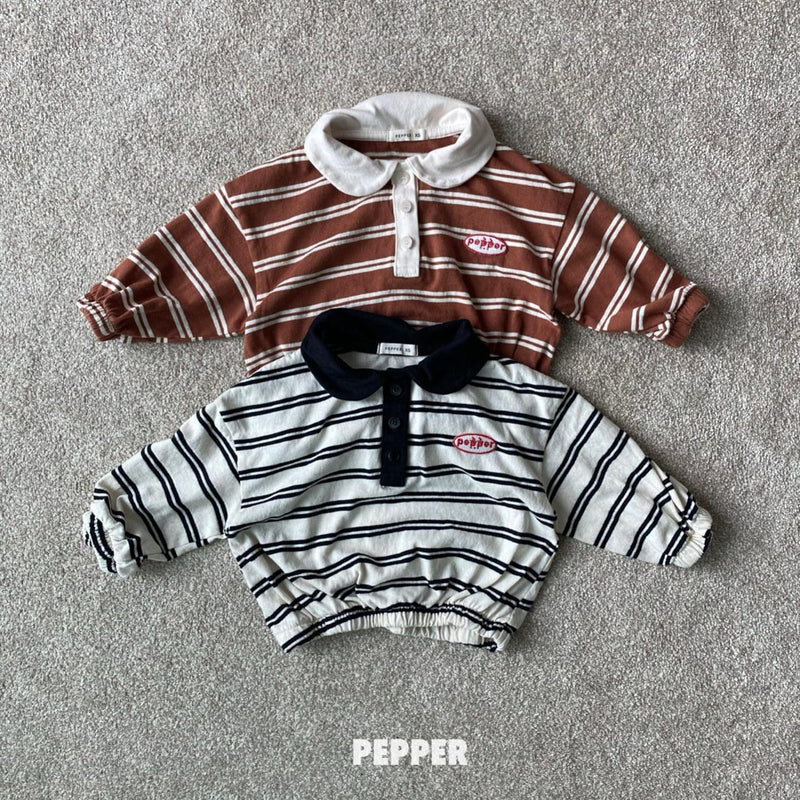 pepper / chex collar tee