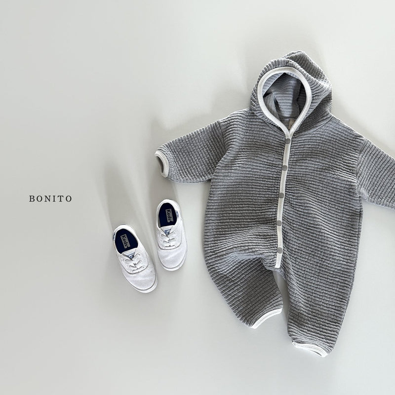 bonito / emboss hood suit 【for baby】