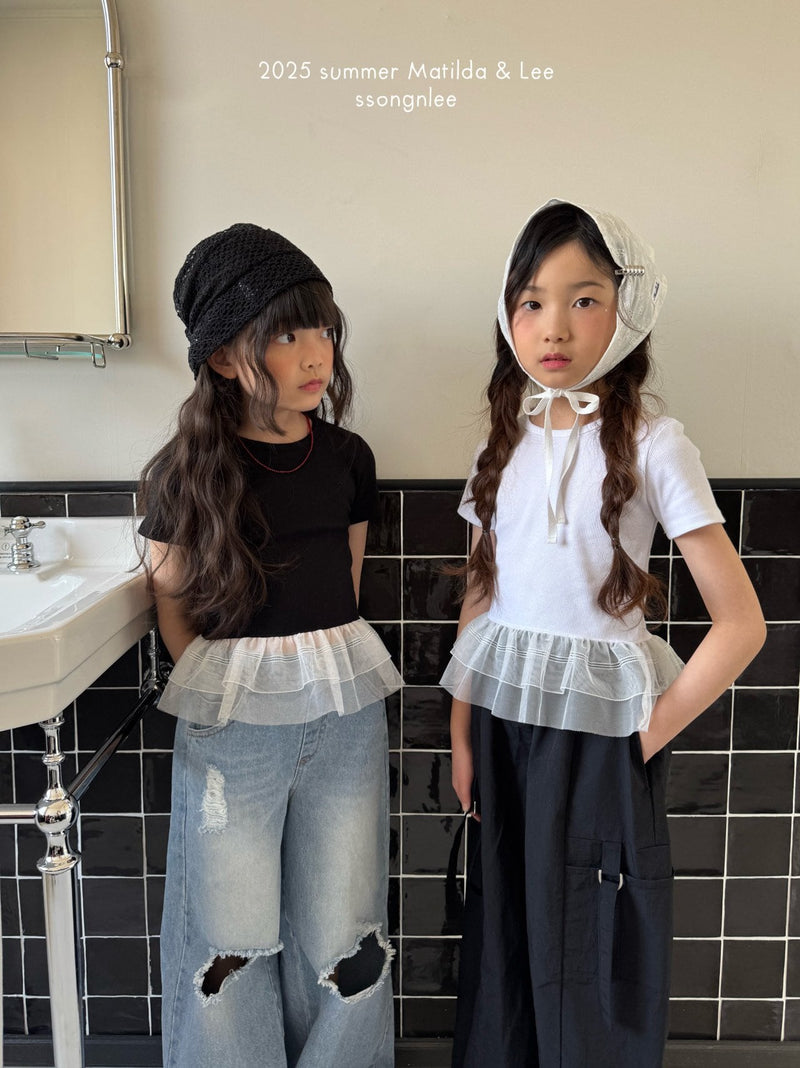 matilda & lee / flow crop tee【for kids&Jr.】