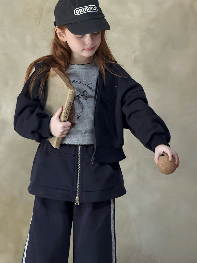 otaly /  hoodie tops & flare pants set【for kids , jr】(no.5736)