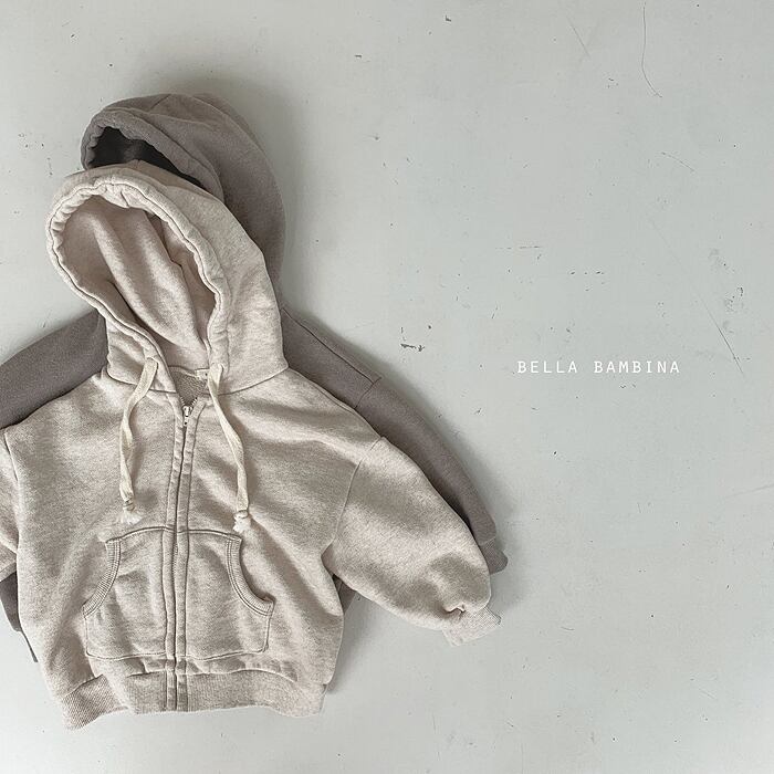 Bella bambina soft hood zip-up