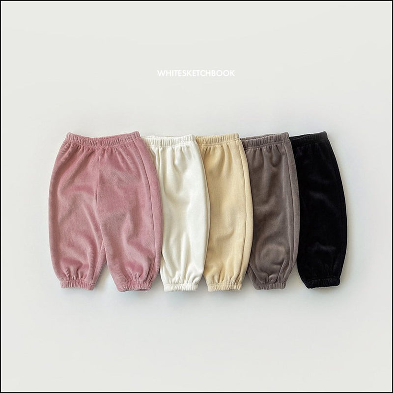 white sketch book / rib mink jogger pants【for kids&Jr.】