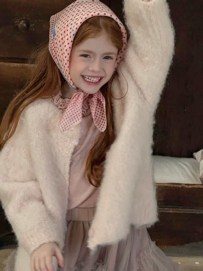 otaly / fluffy cardigan coat【for kids , jr】(no.5676)