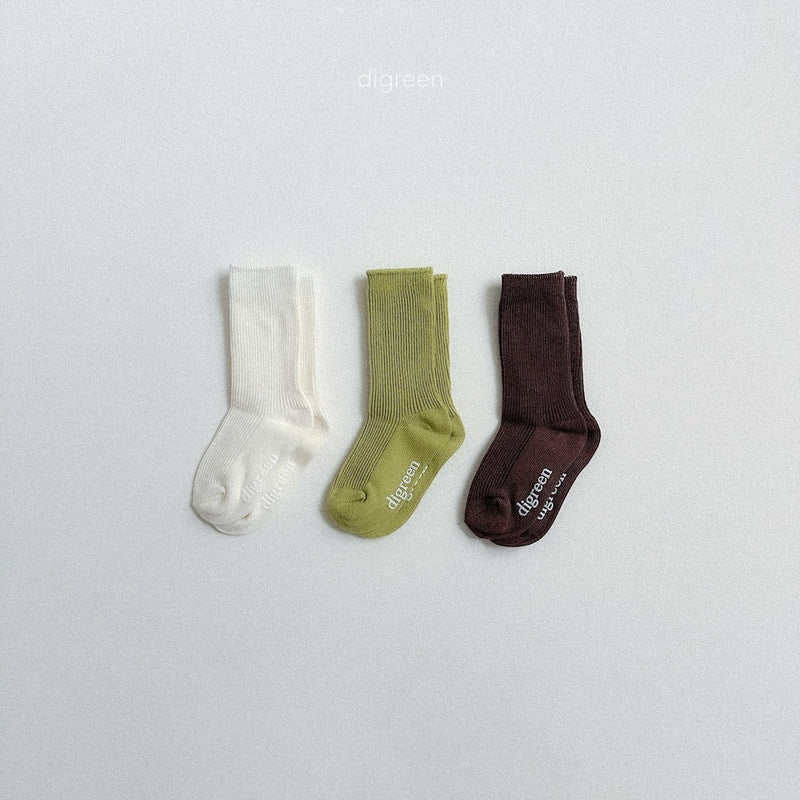 digreen / olive socks set【for kids】