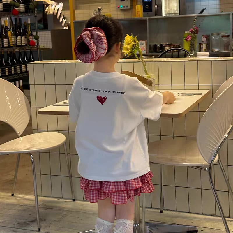 back heart t-shirt 【for kids&Jr.】