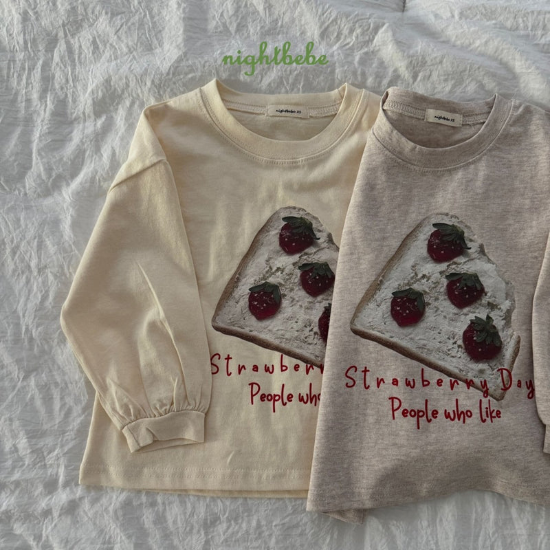 nightbebe / strawberry tee【for kids】