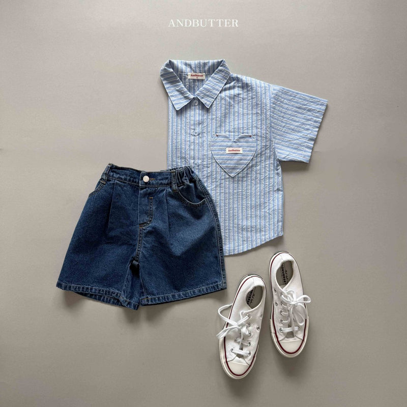 and butter / love point shirt【for kids & jr.】
