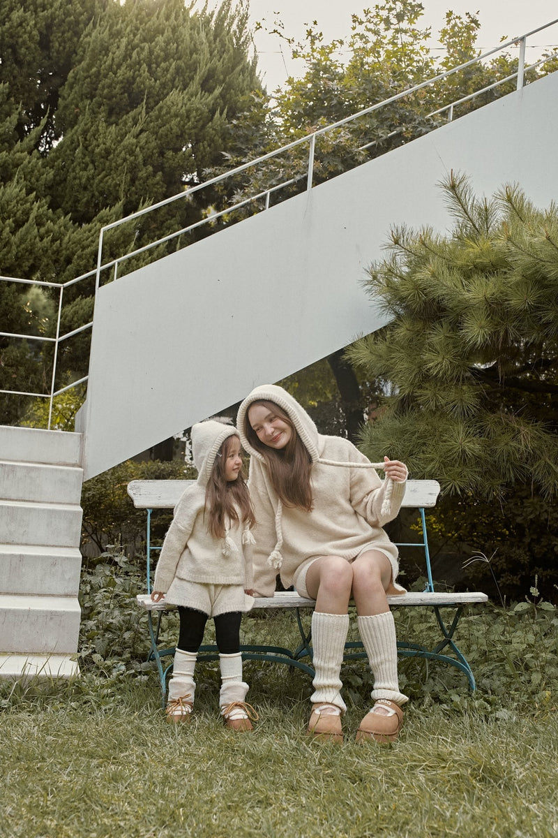 momo ann /  knit hood set【for kids &adult】
