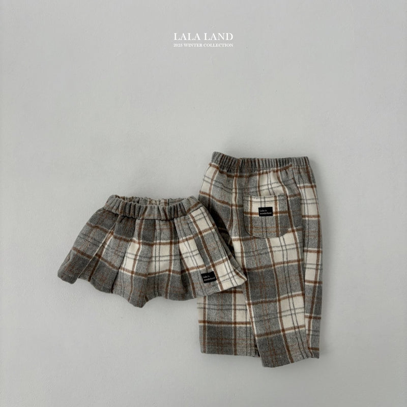 lalaland / bucket check pants【for kids】