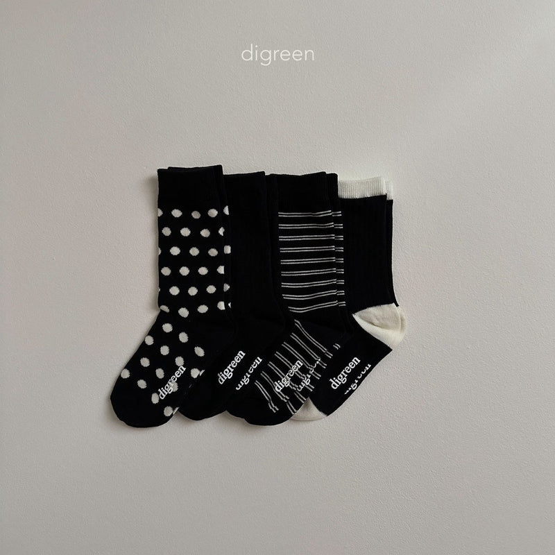 digreen / together black socks