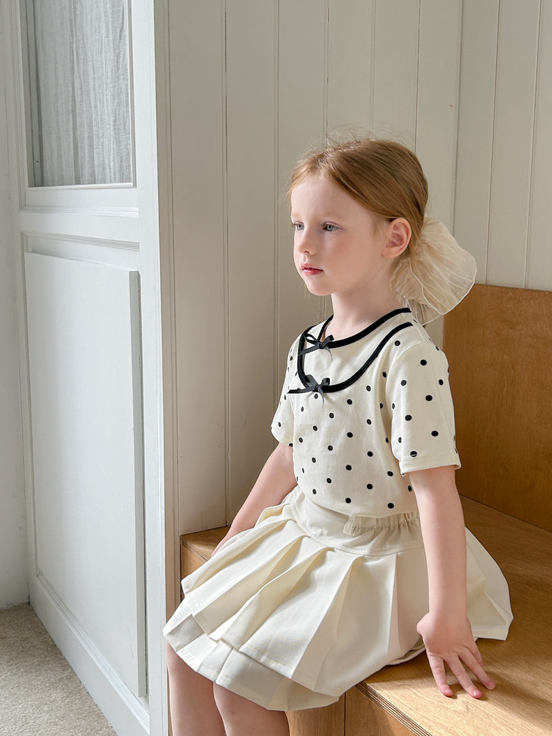 dot ribbon tee【for kids &  Jr.】