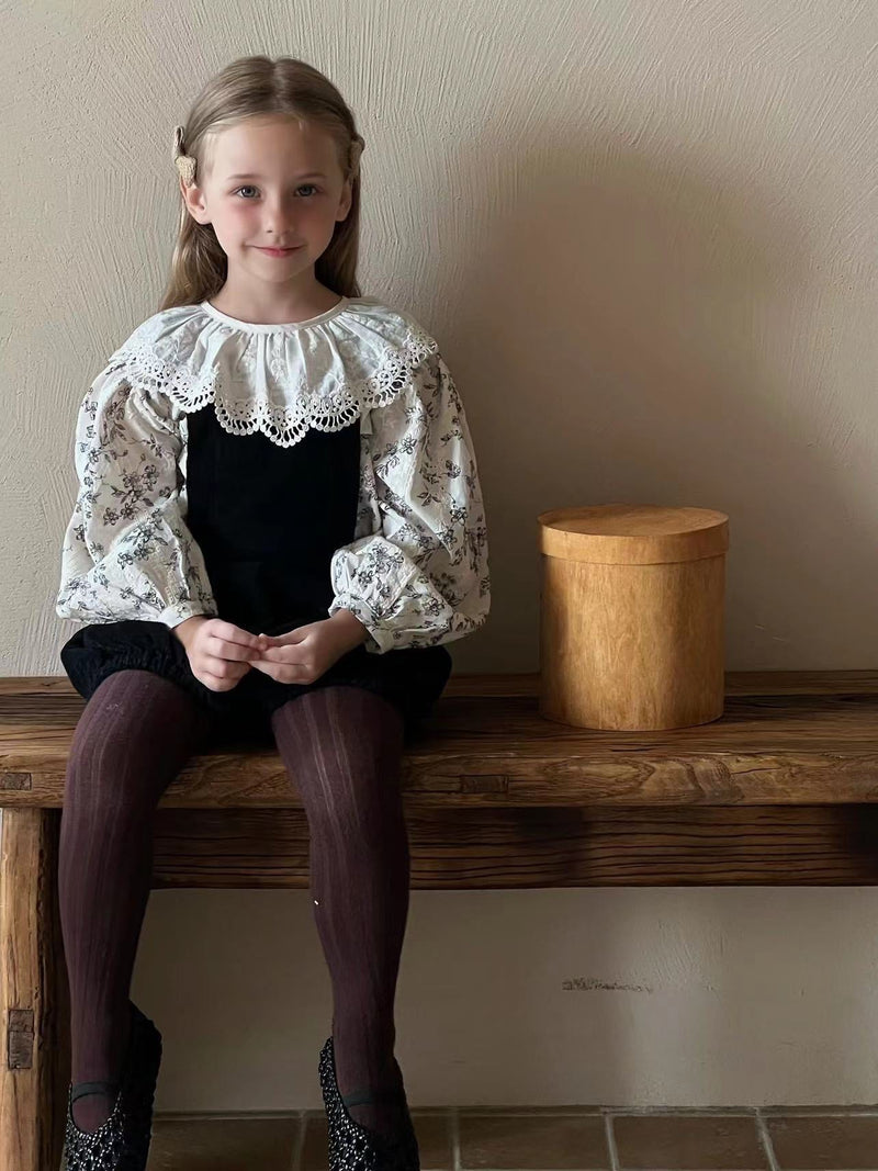 otaly /flower lace blouse【for kids , jr】