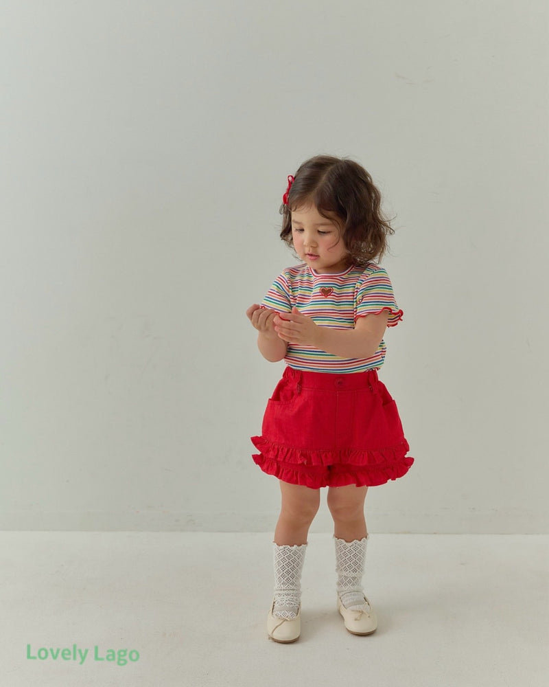 lago / heart rainbow t【for kids&Jr.】