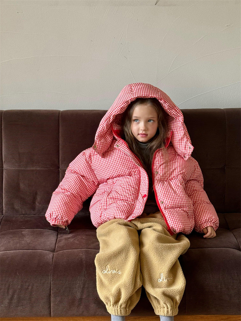 cheng le  / check hood jacket【for kids , jr】