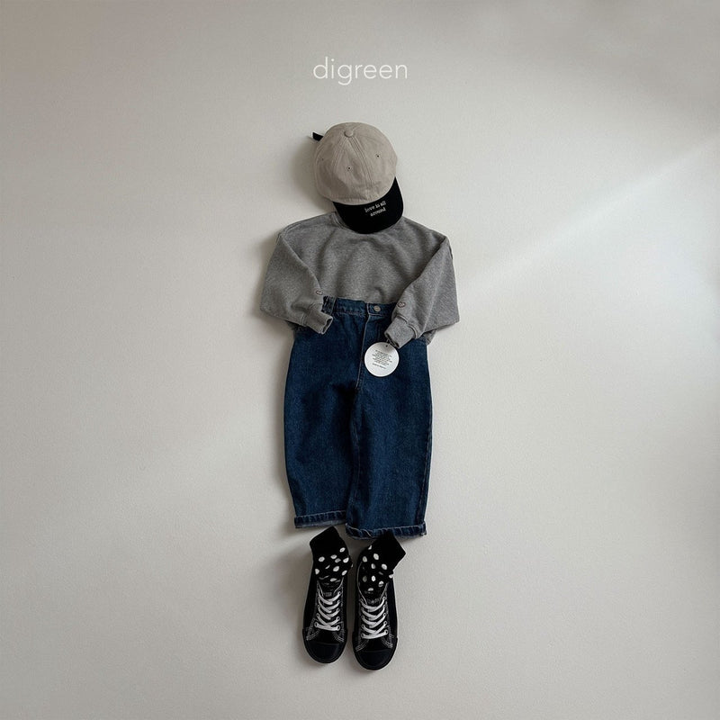 digreen / wide denim pants