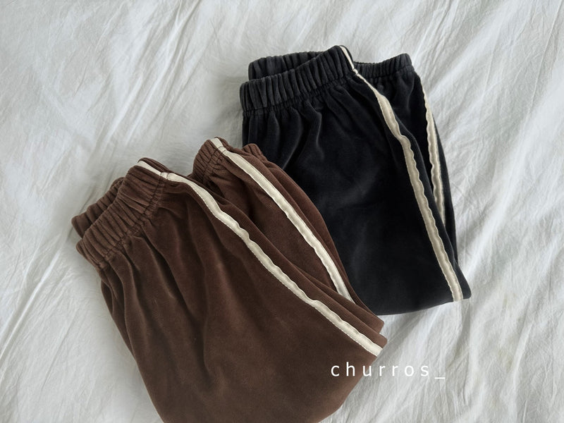 churros / velvet jogger pants 【for kids , jr】