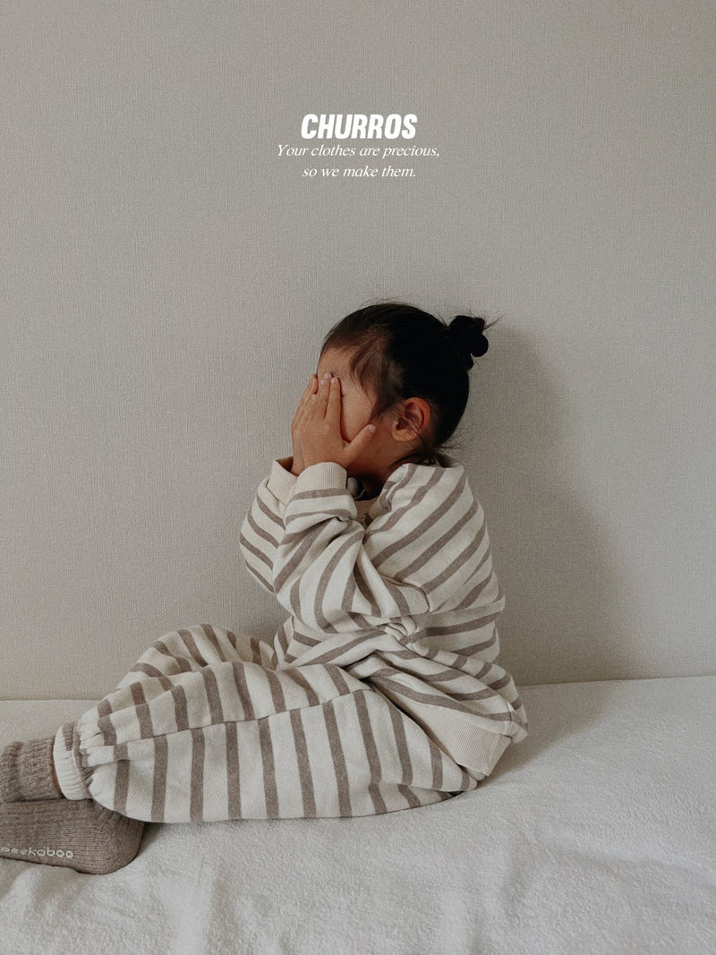churros / U stripe mtm【for kids , jr】