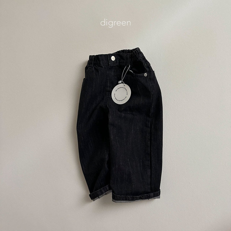 digreen / wide denim pants