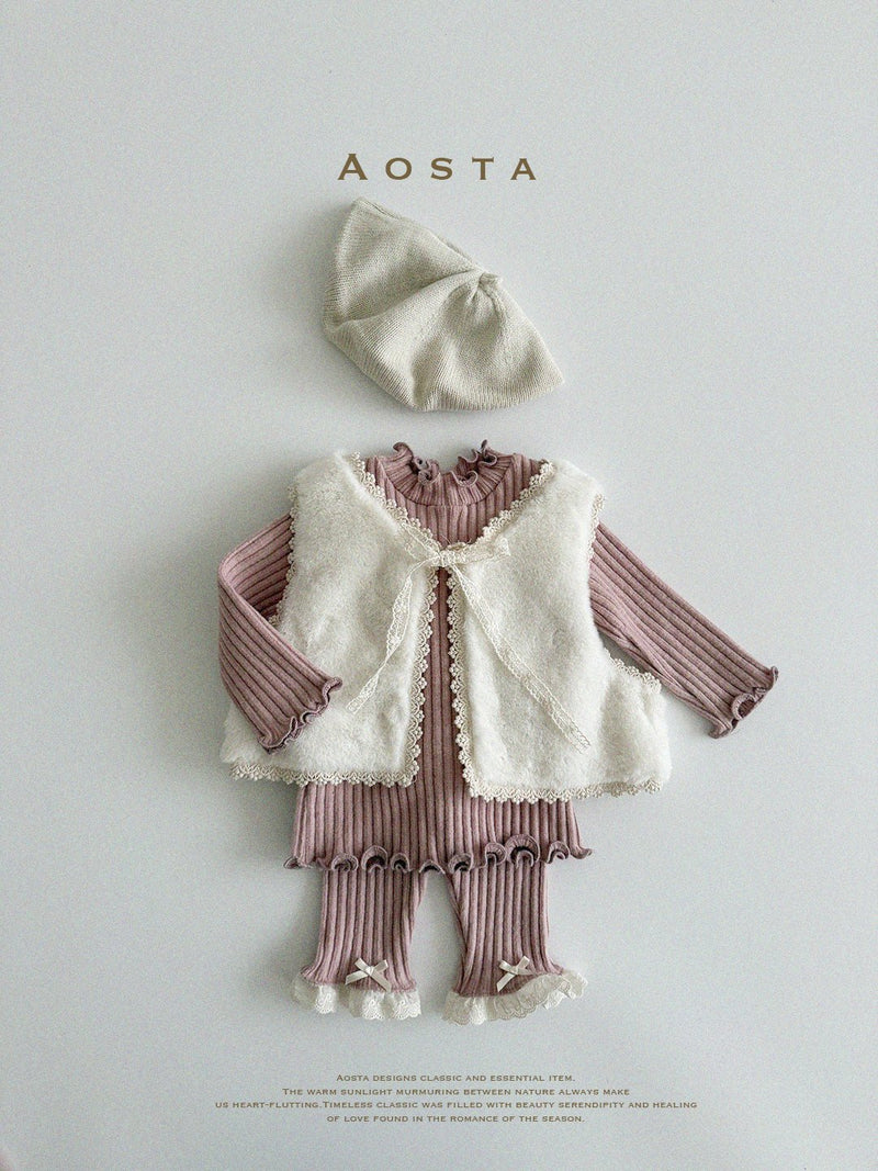 aosta / lace open vest