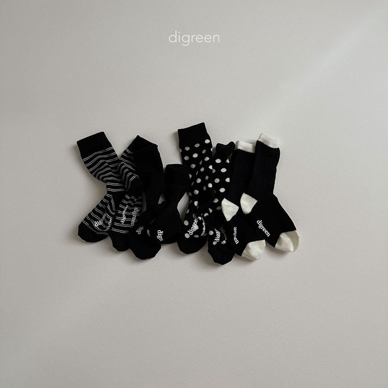 digreen / together black socks