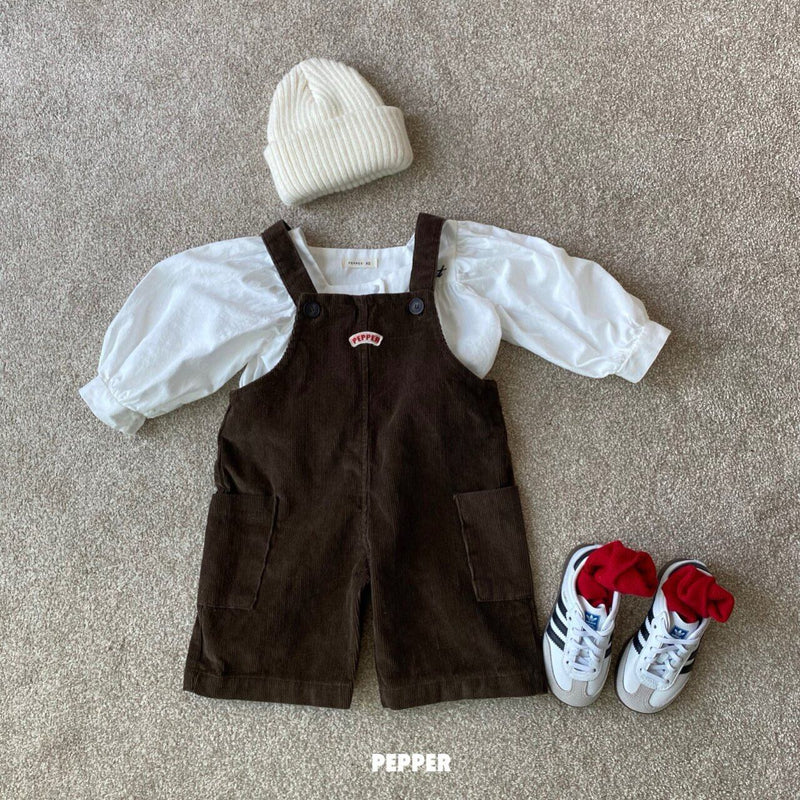 pepper / pepper corduroy overall