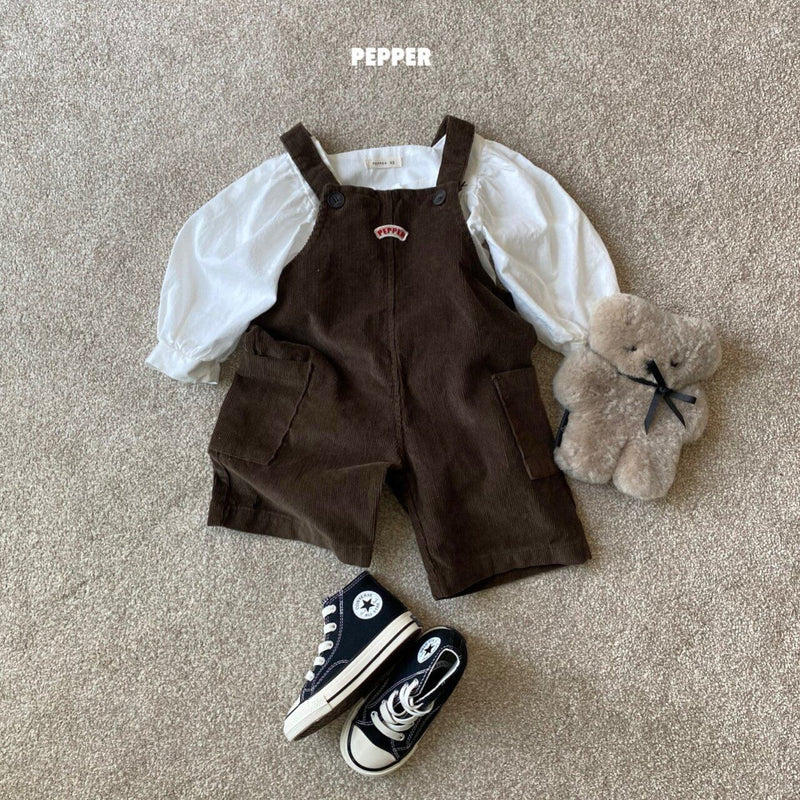 pepper / pepper corduroy overall