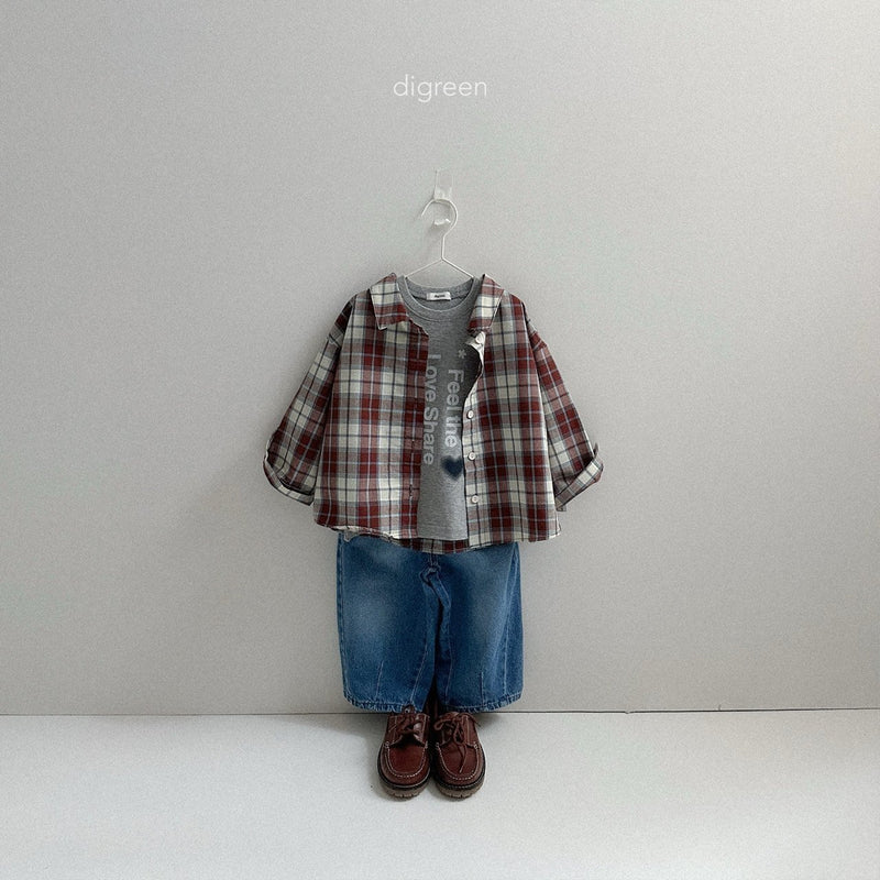 digreen / volume denim pants【for kids】