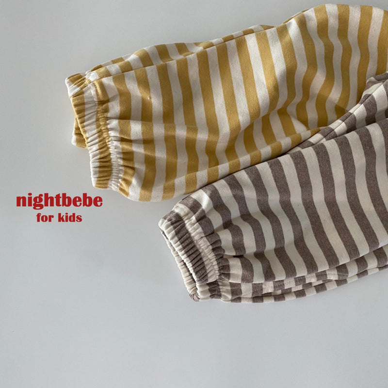 nightbebe / butter stripe jogger pants