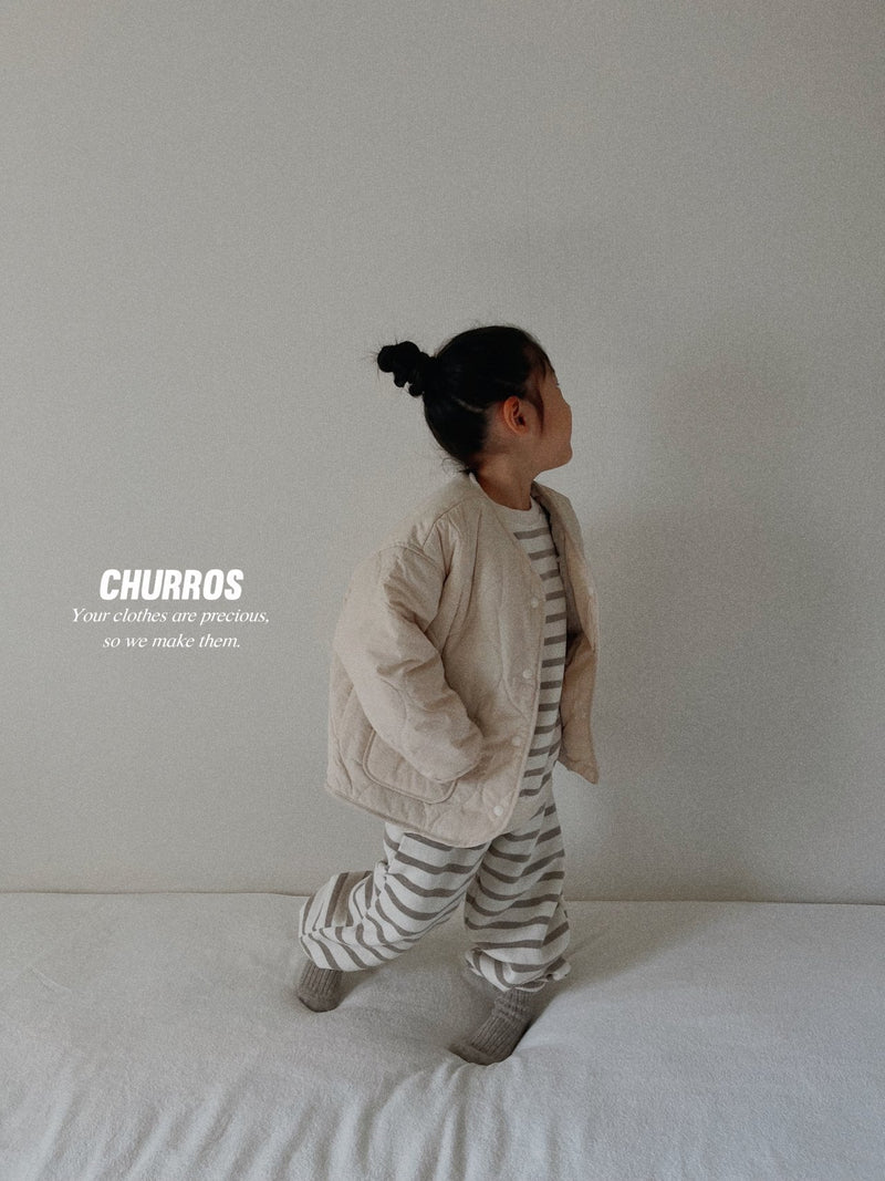 churros / U stripe mtm【for kids , jr】