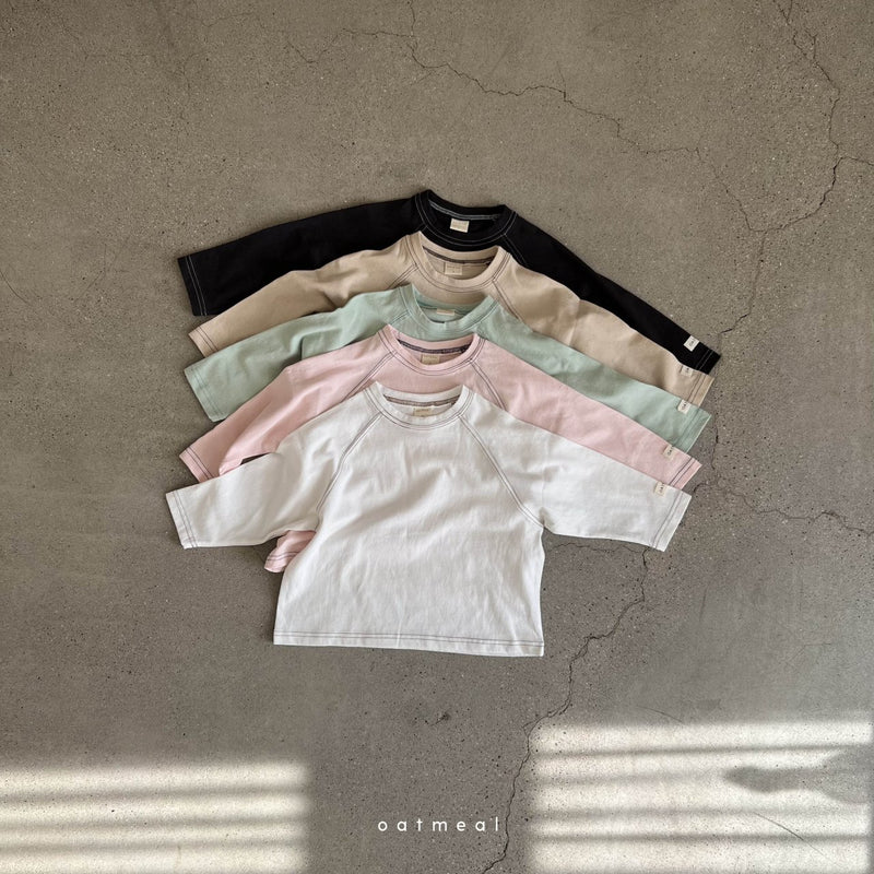 oatmeal / soft raglan tee【for kids】