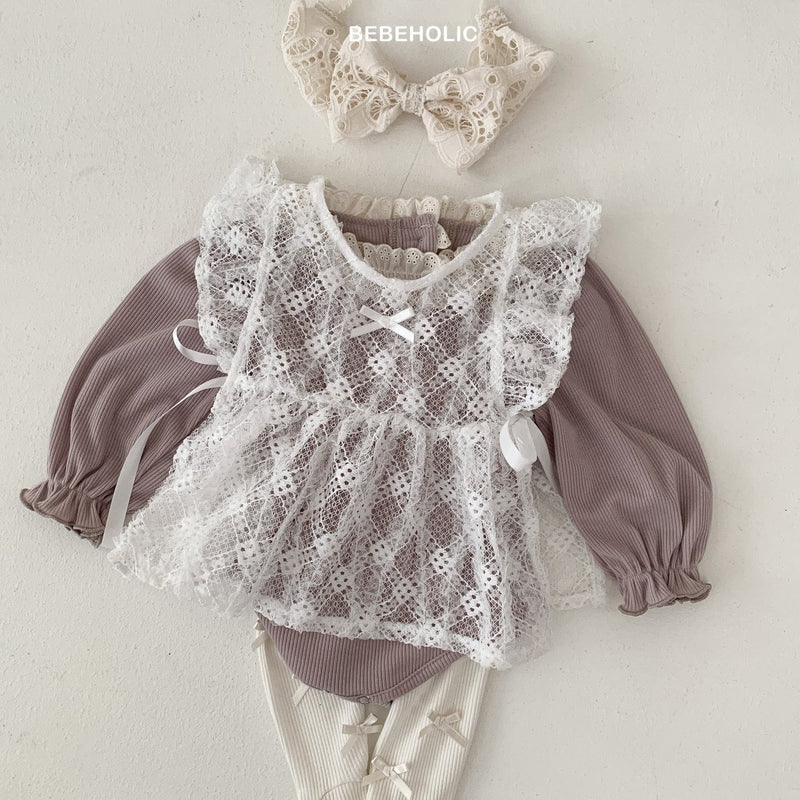 bebe holic / ribbon diamond layered vest【for baby 】