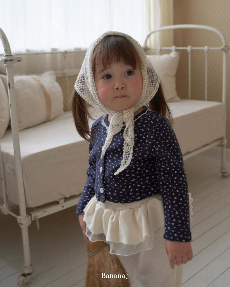 banana.j / strawberry flower cardigan【for kids & jr.】